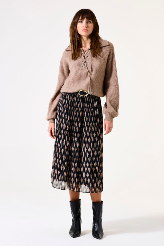 Garcia Black Printed Skirt