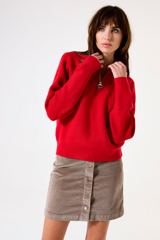 Garcia Taupe Corduroy Skirt