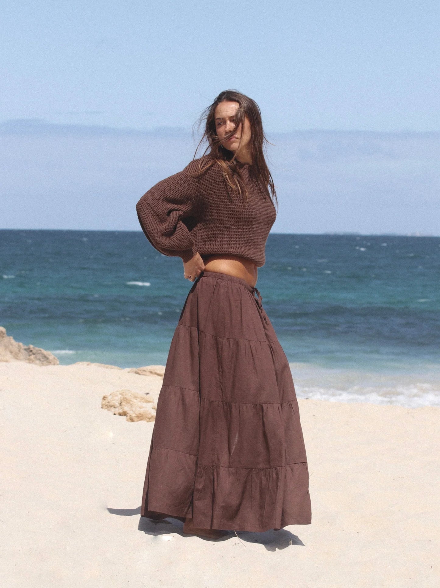 Rhythm Chocolate Classic Knit Sweater