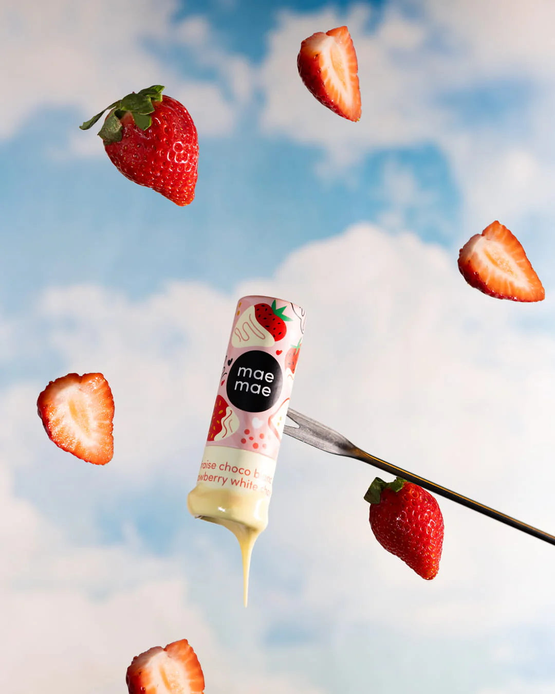 Maemae Strawberry White Chocolate Natural Lip Balm