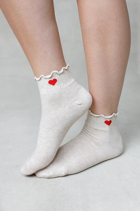 LimLim Short Heart Socks Frilled