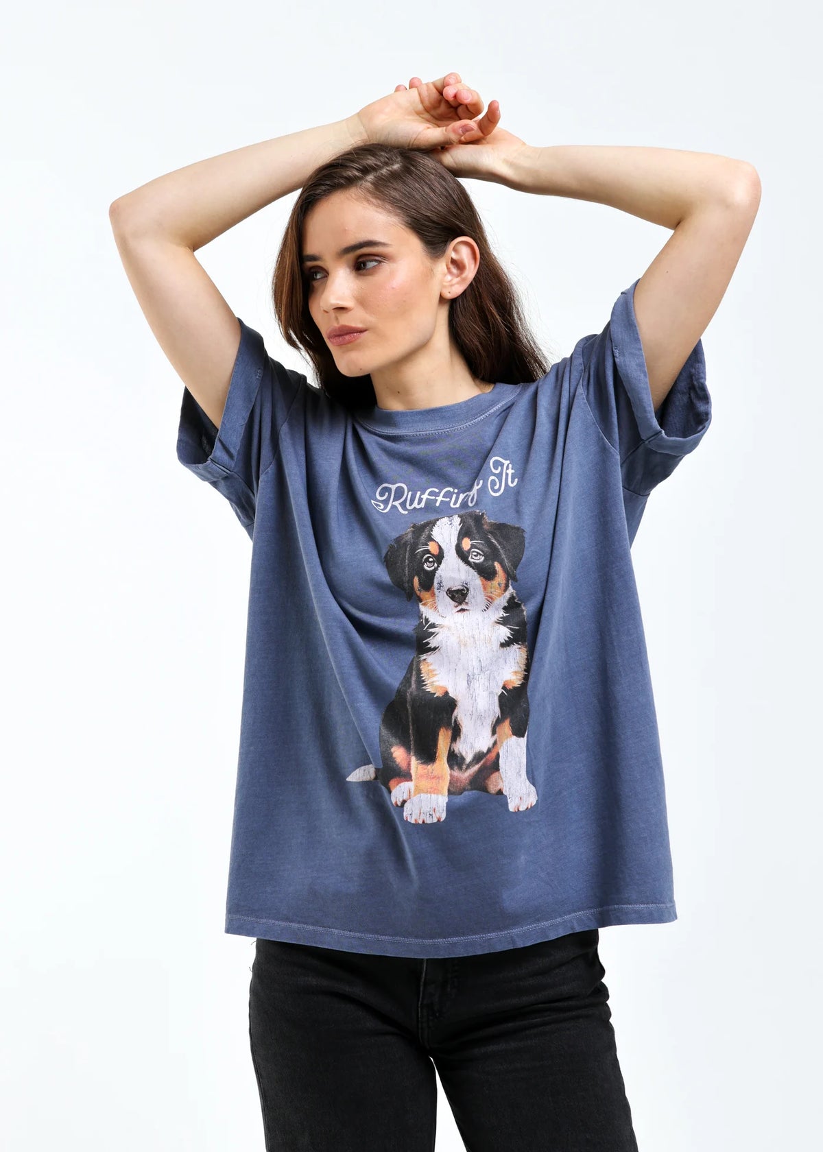 Girl Dangerous Ruffing It Boyfriend Tee