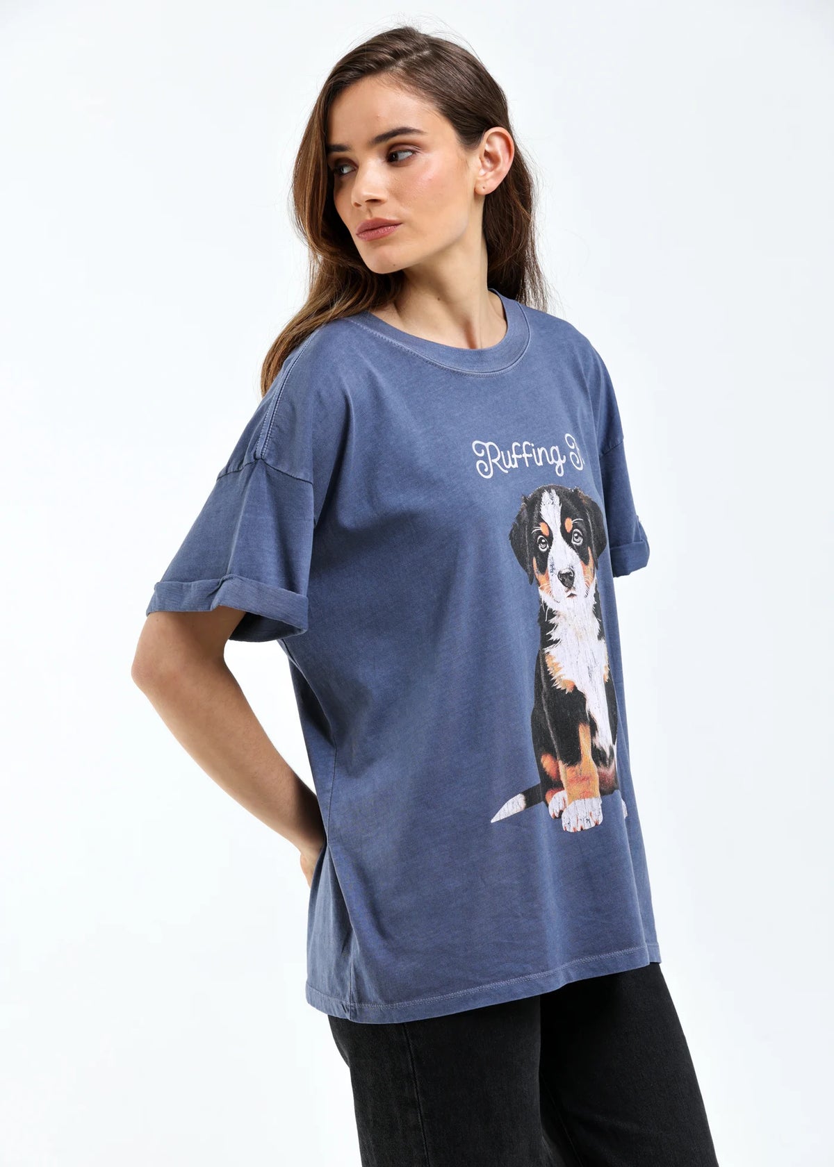 Girl Dangerous Ruffing It Boyfriend Tee