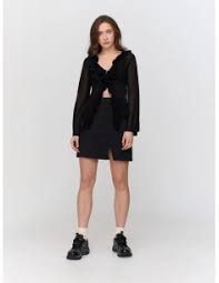 24COLOURS Black Skirt 70820A