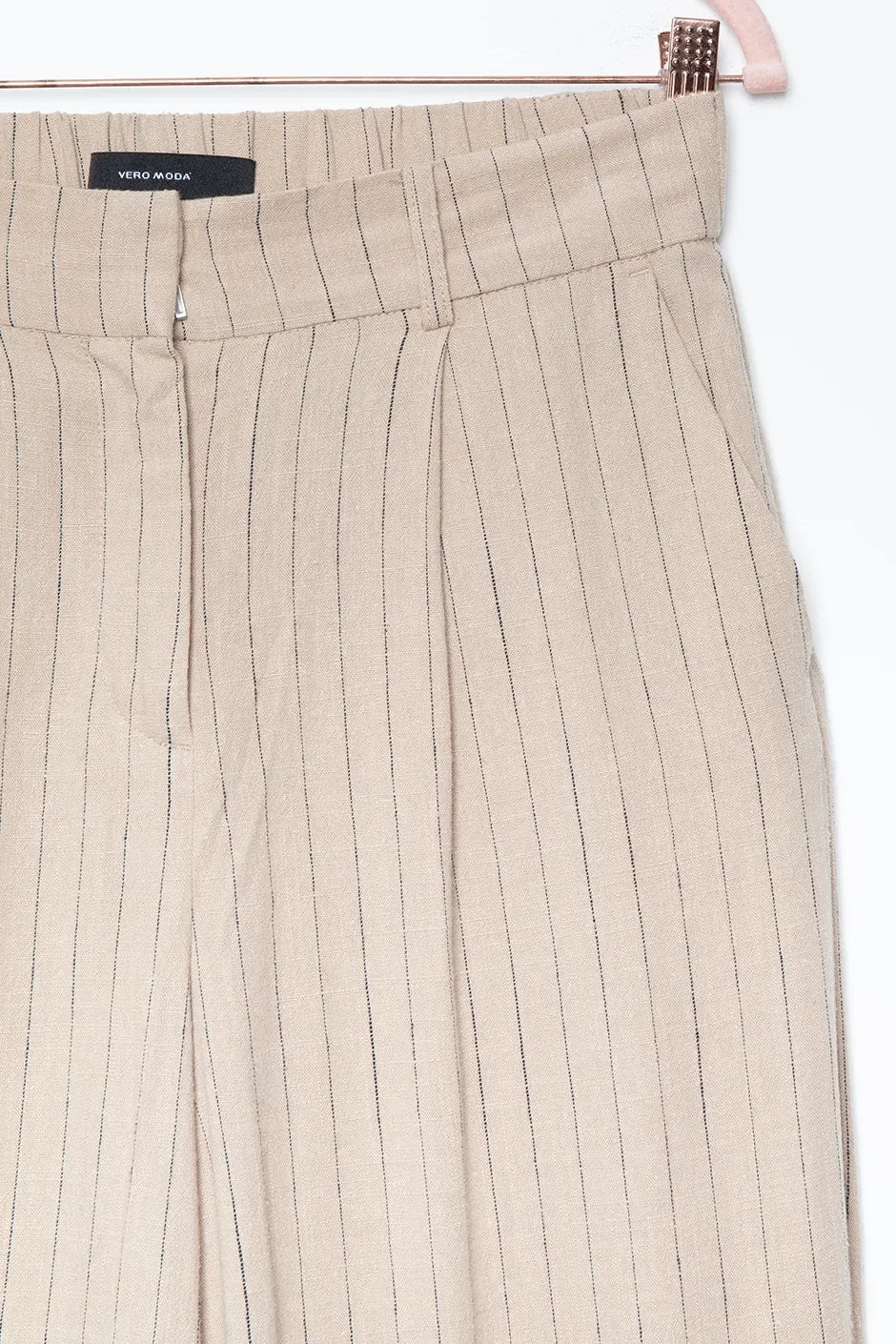 Vero Moda Vera Irish Cream Stripe Linen Pants