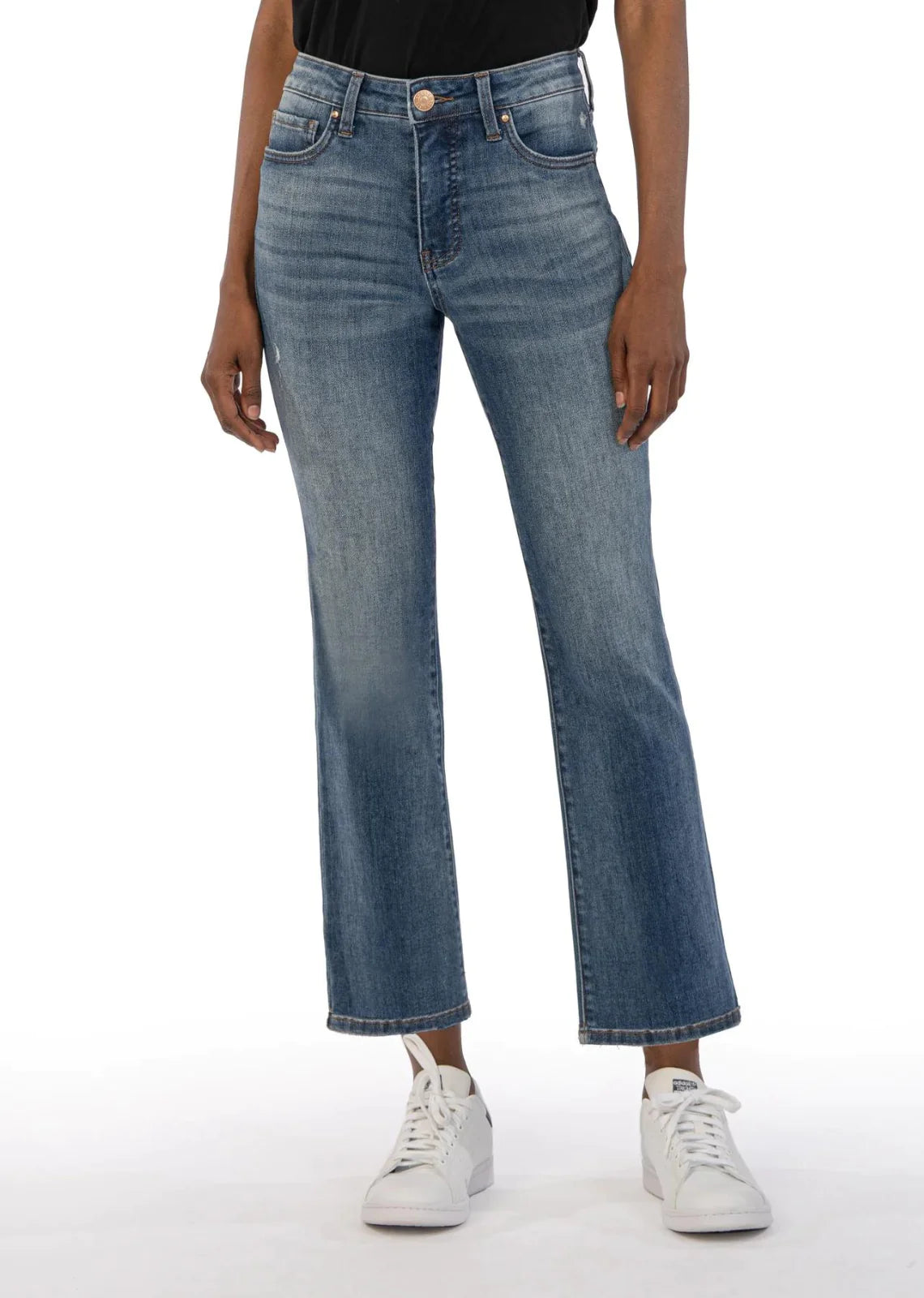 Kut from the Kloth Kelsey High Rise Ankle Flare Reassuring Jeans