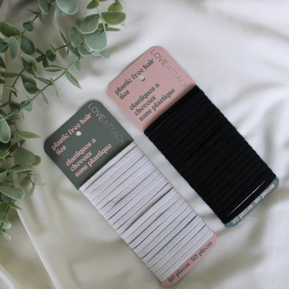 Love Attack Plastic Free Biodegradable Hair Ties (20 Pack)