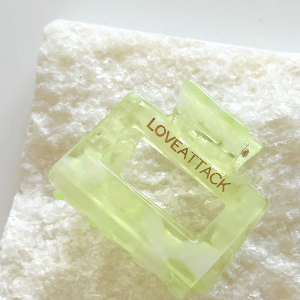 Love Attack Green Raya Shimmer Claw Clip