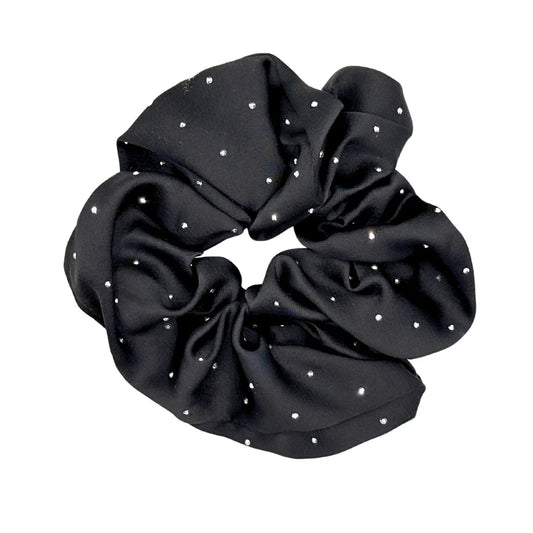 Love Attack Black Sparkle Satin Scrunchie