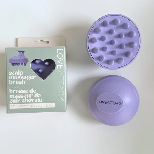 Love Attack Purple Massager Scalp Brush