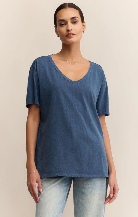 Z Supply Vintage Indigo Lively Relaxed V-Neck Tee
