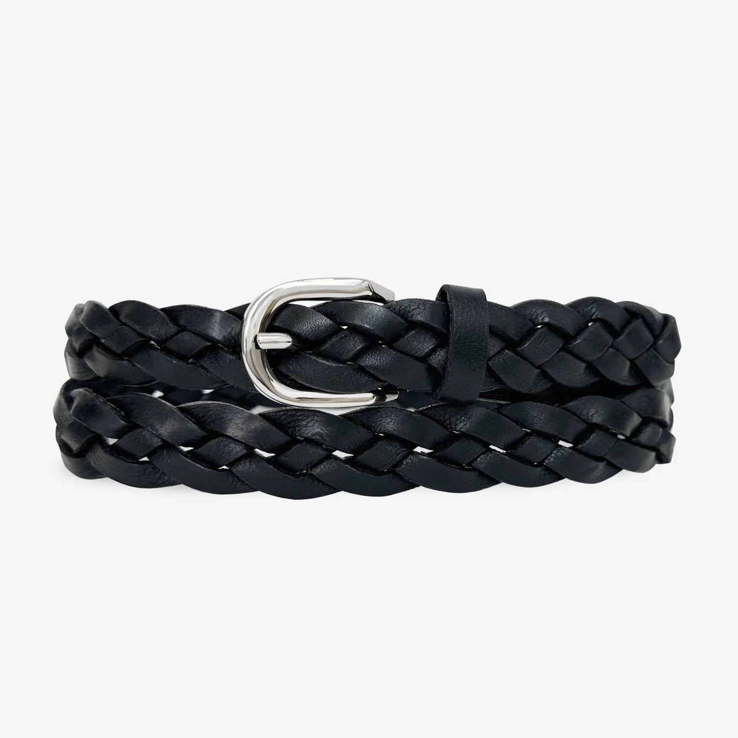 Brave Leather Avani Black Pebbled Belt