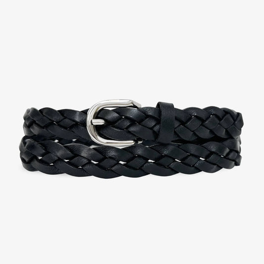 Brave Leather Avani Black Pebbled Belt