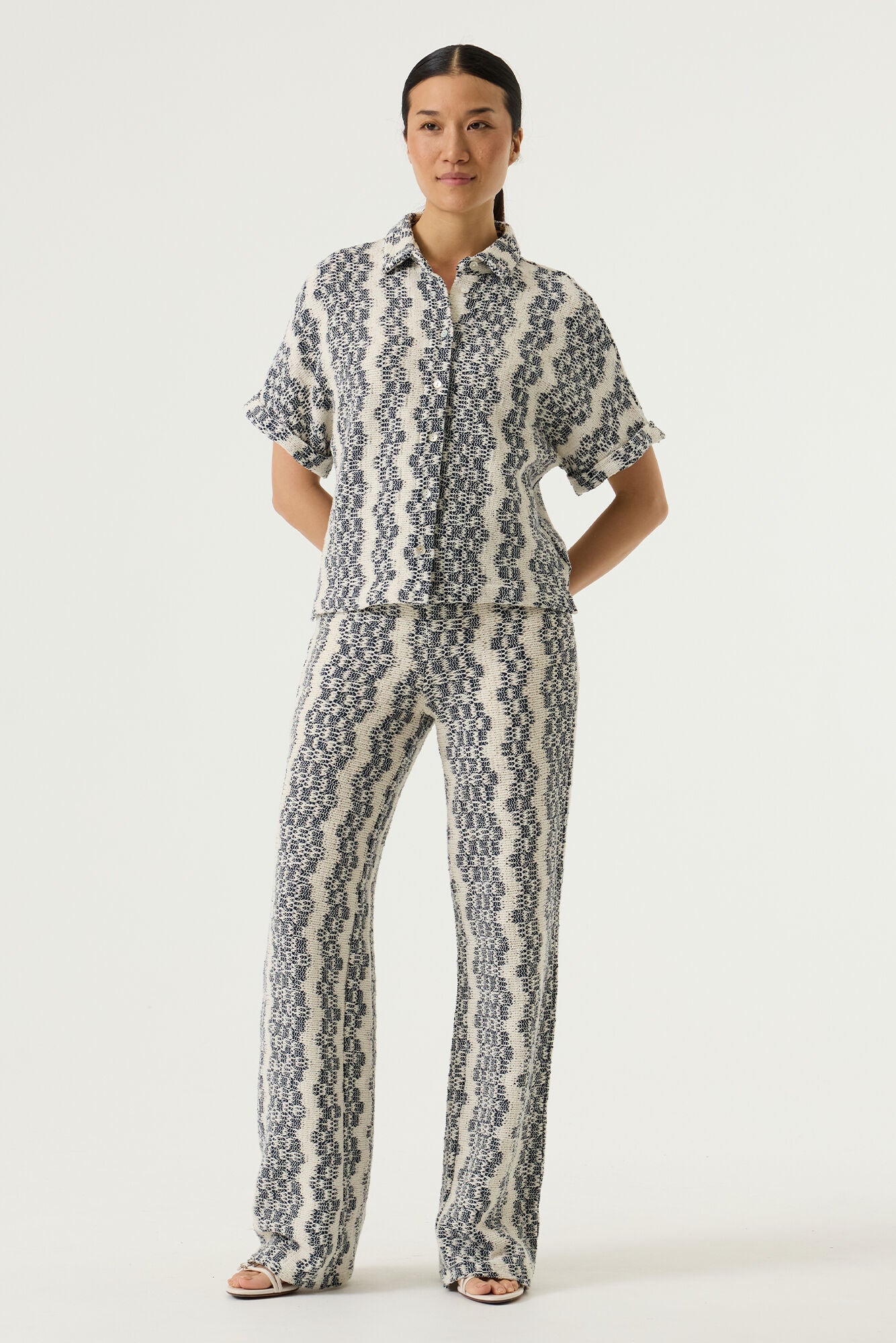 Garcia Ecru Printed Pants