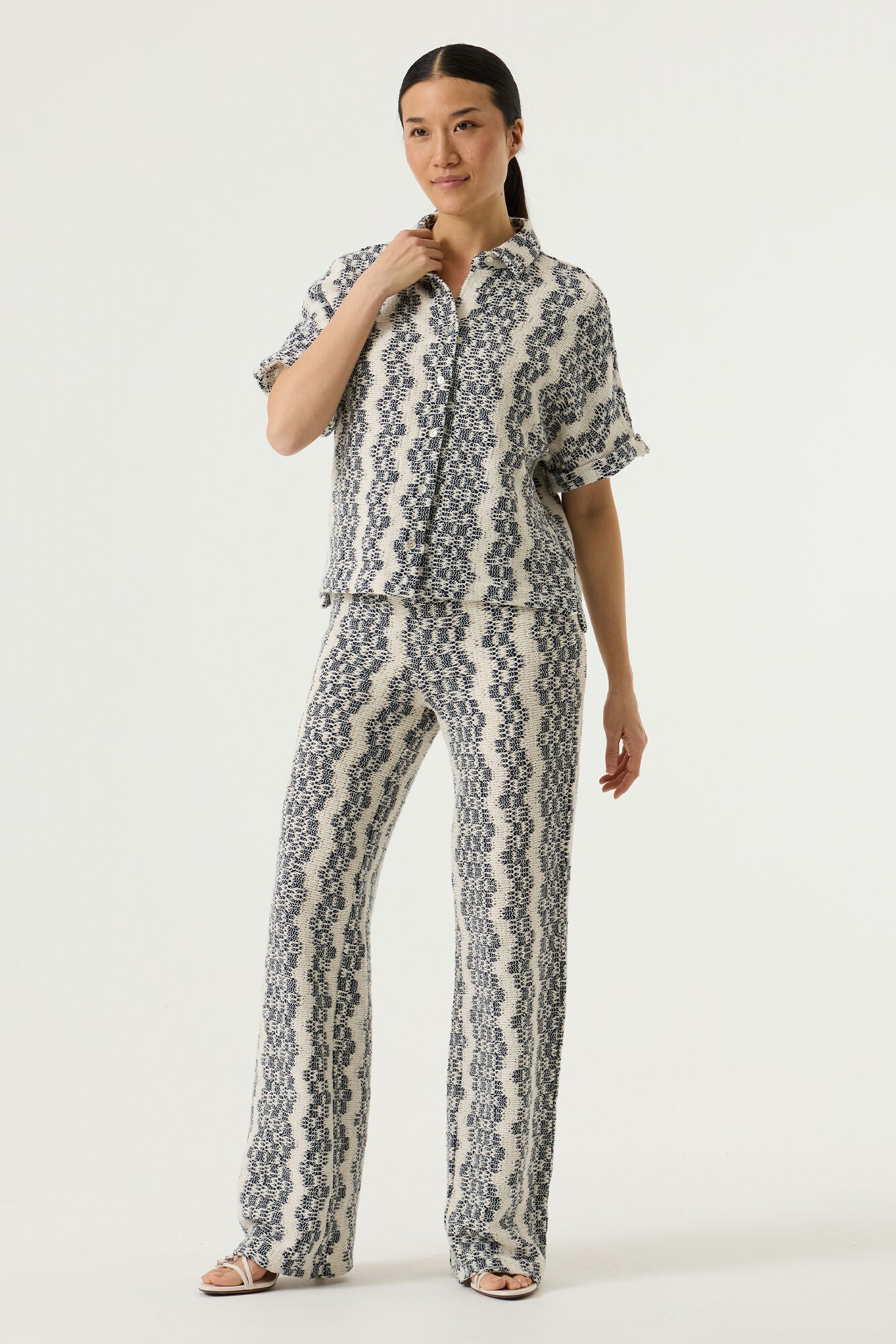 Garcia Ecru Printed Pants