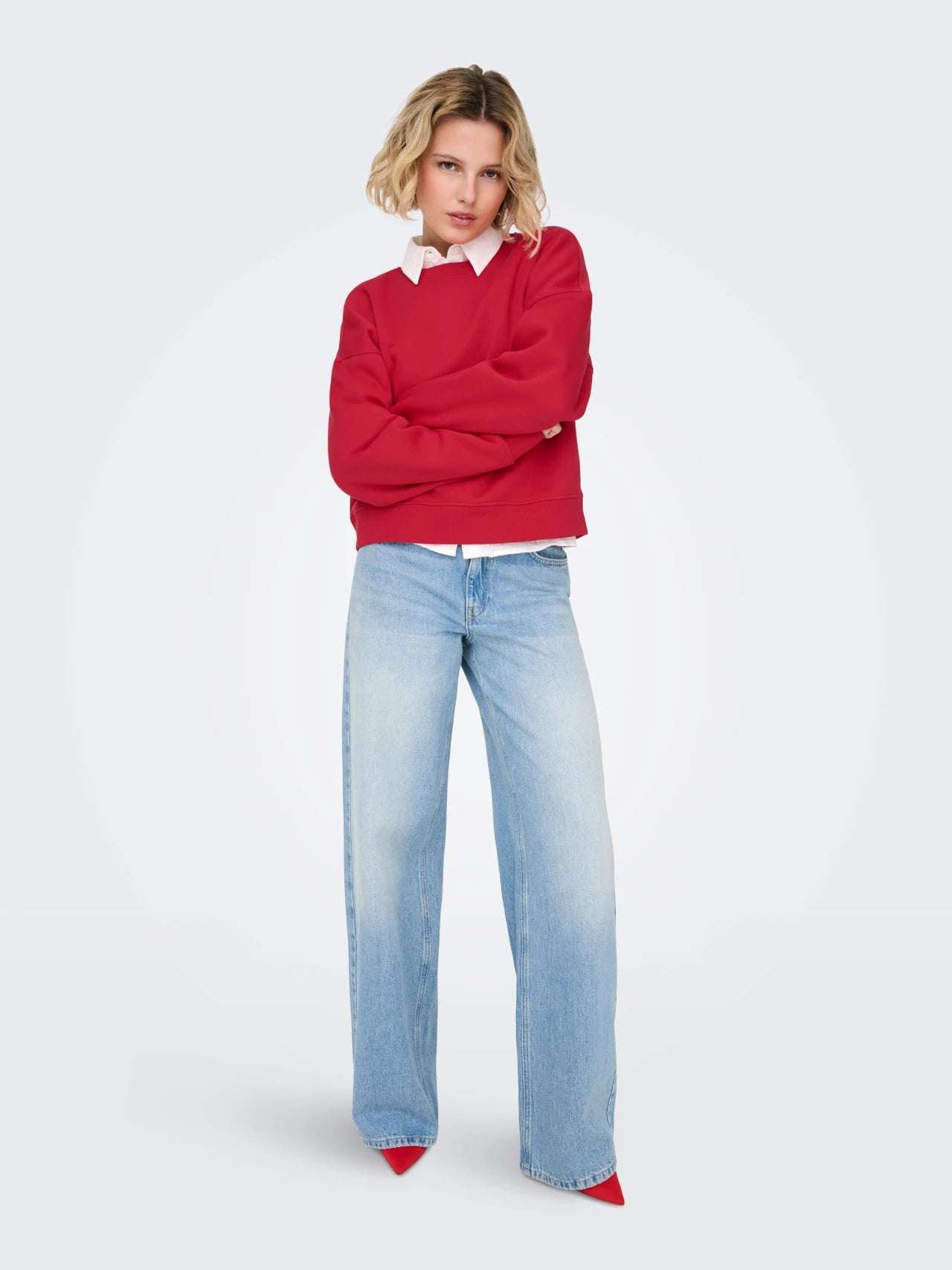 ONLY Red Best Sweatshirt