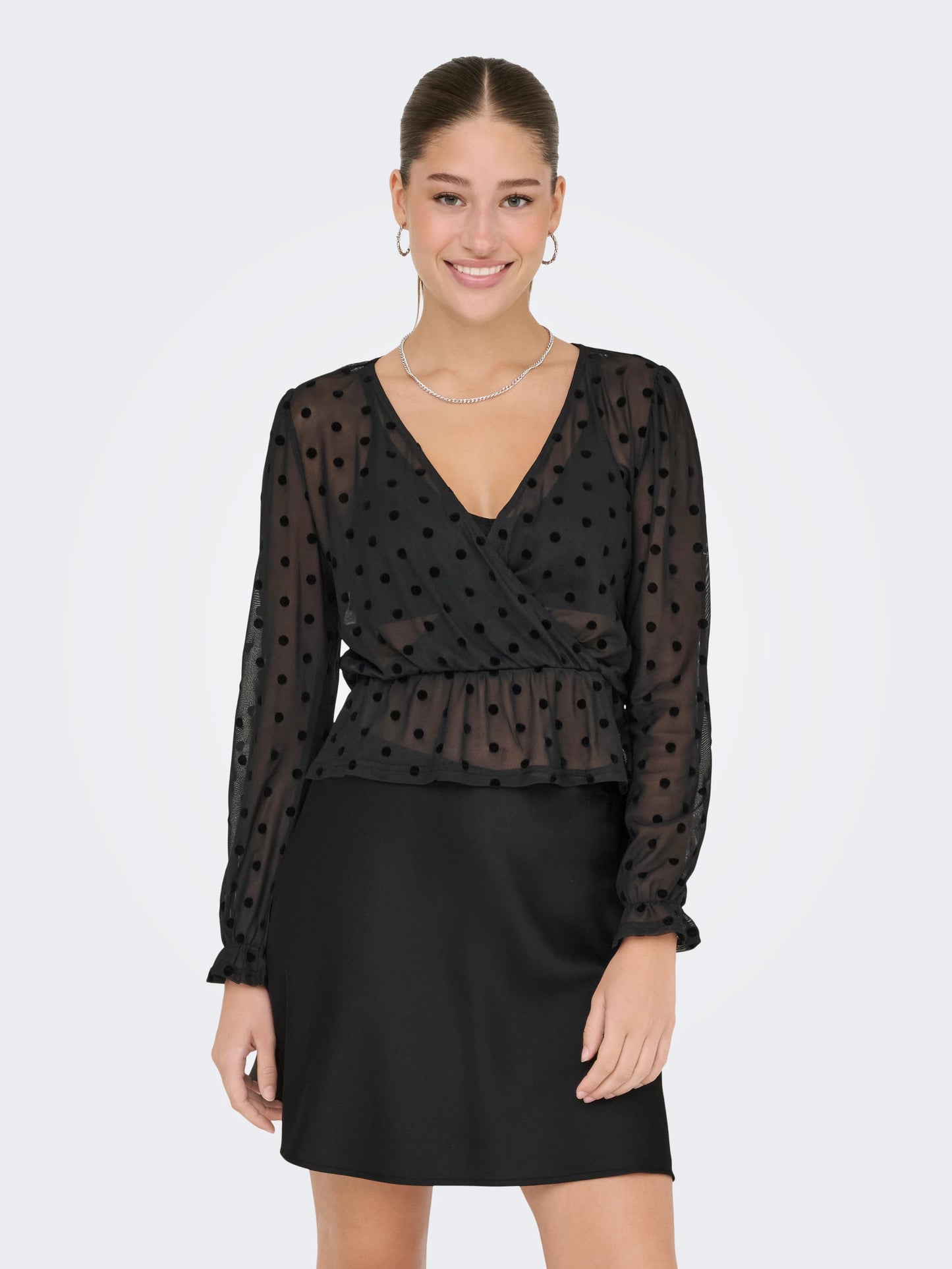 ONLY Black Mika Satin Skirt