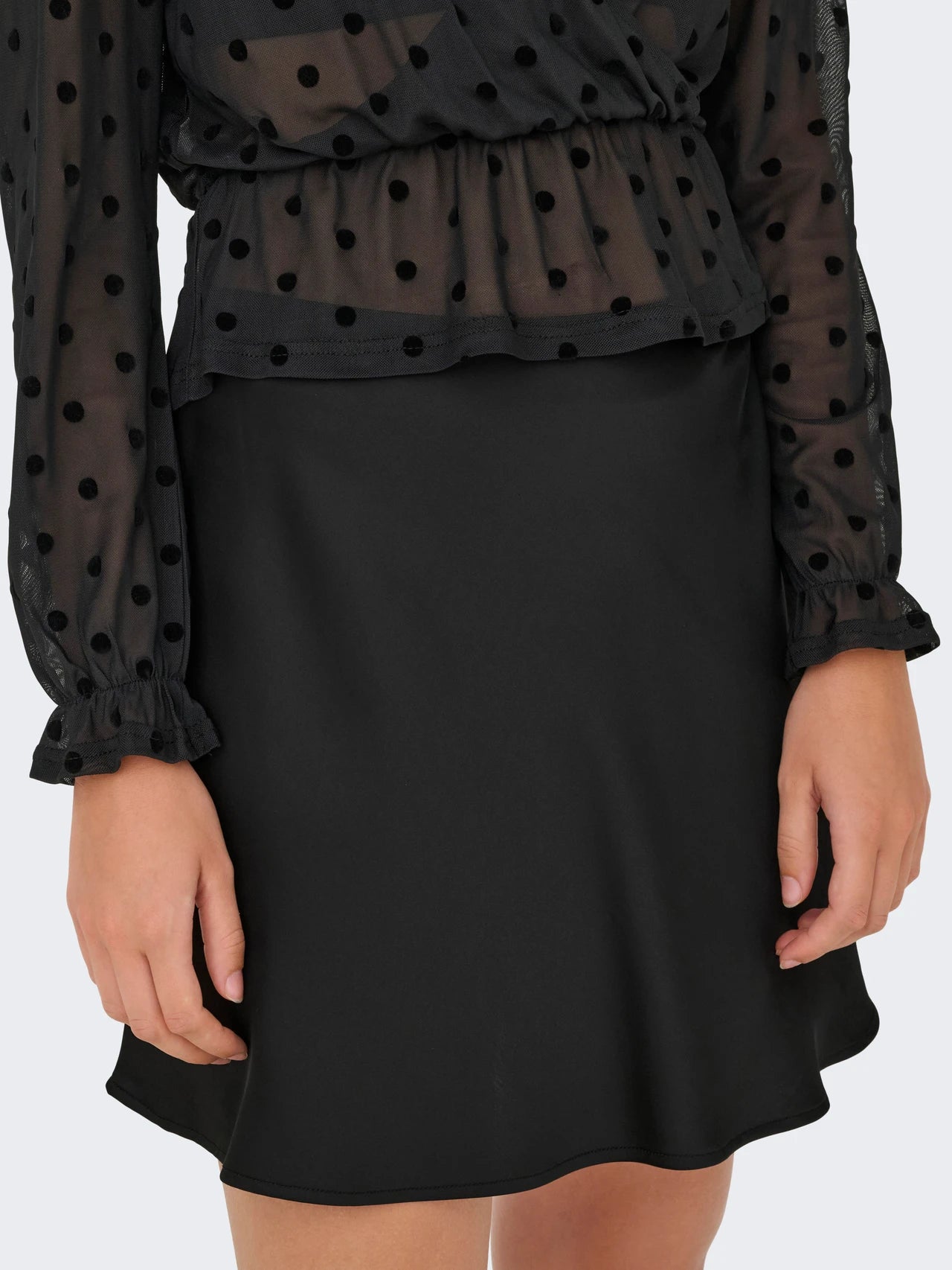 ONLY Black Mika Satin Skirt