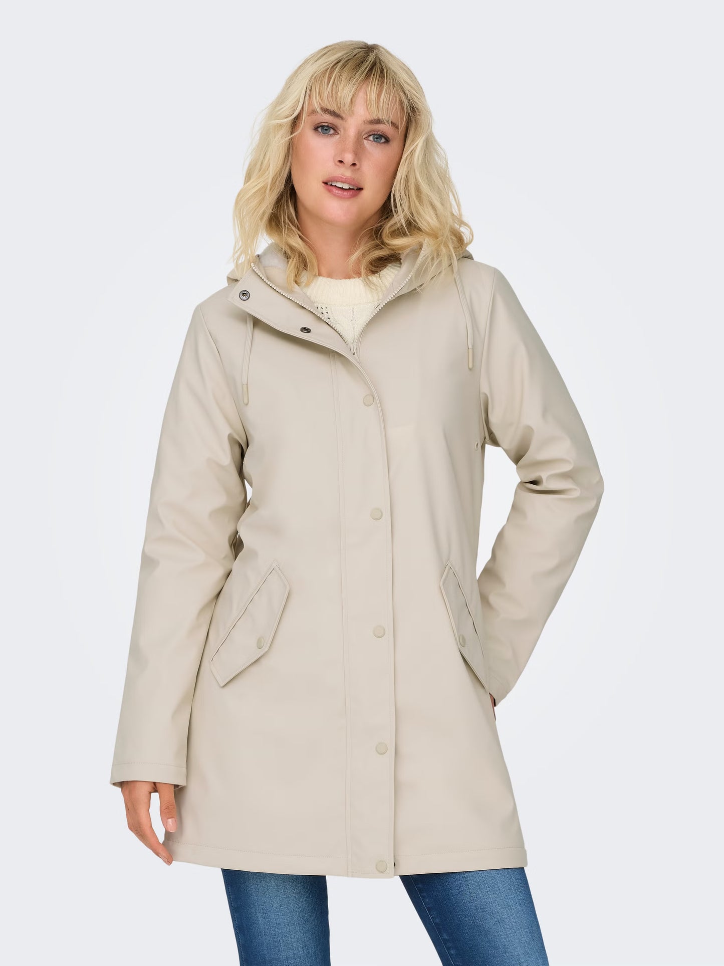 ONLY Oatmeal Sally Padded Raincoat