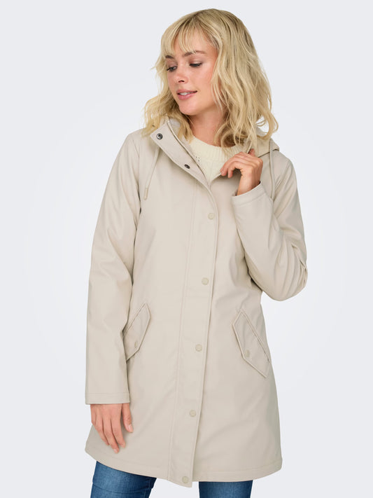 ONLY Oatmeal Sally Padded Raincoat