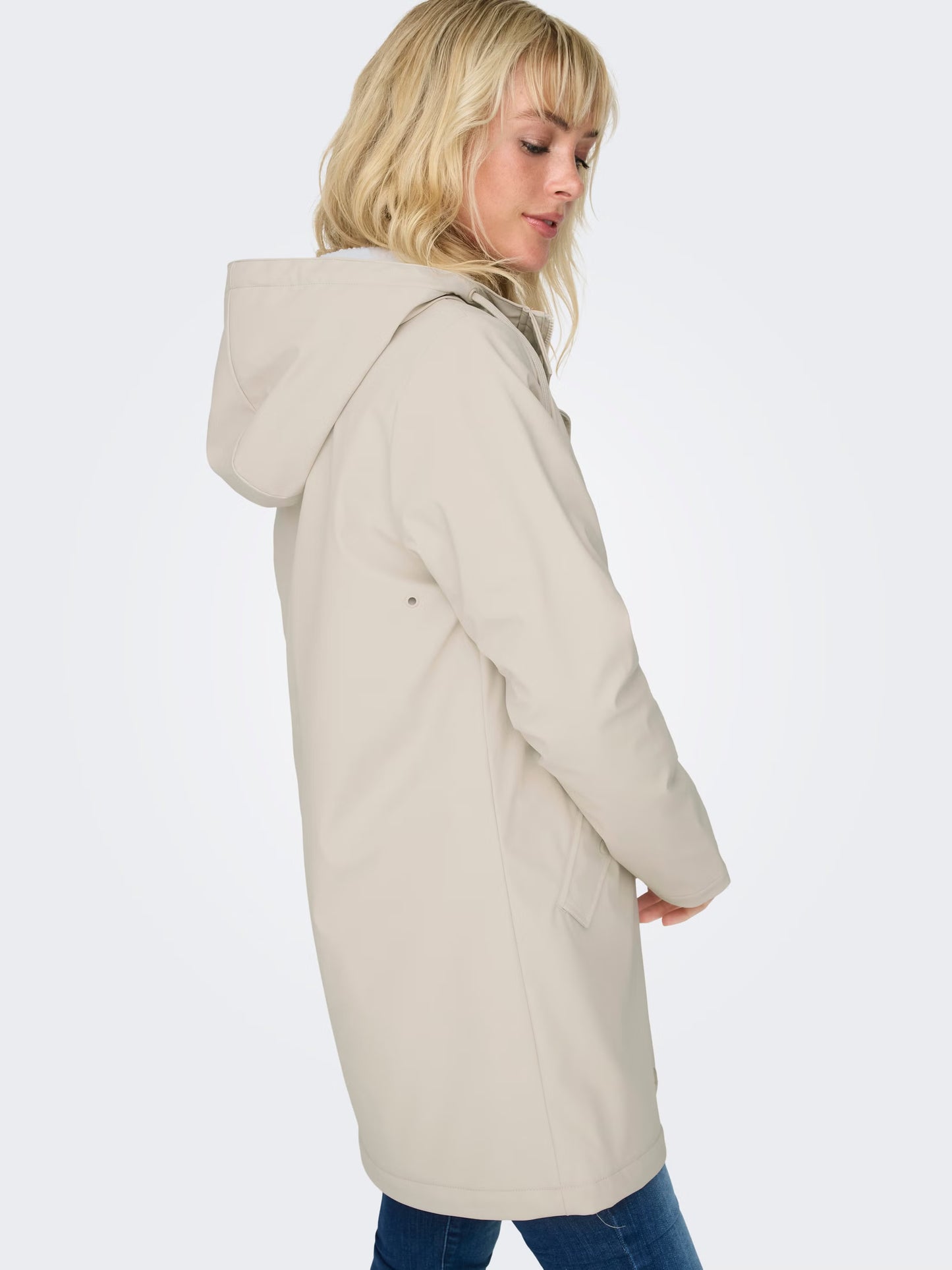 ONLY Oatmeal Sally Padded Raincoat