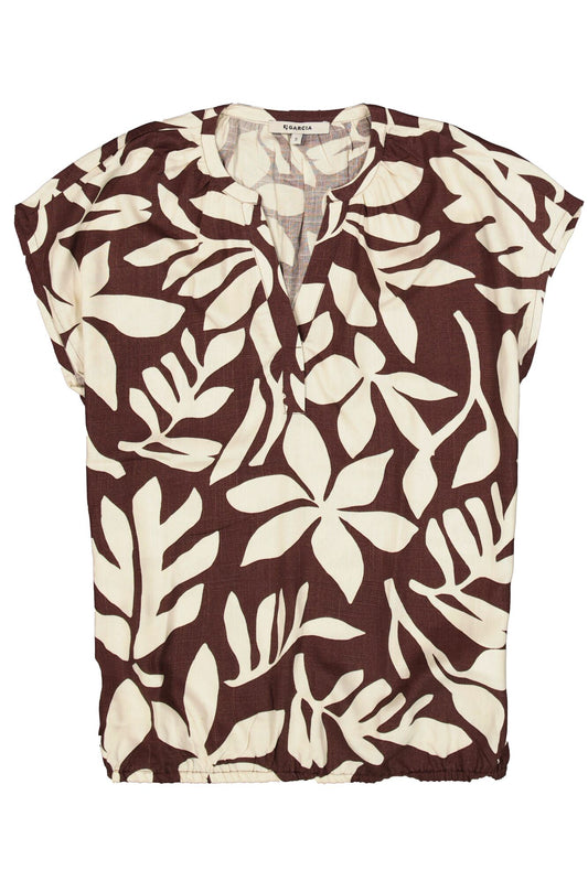 Garcia Gwen Brown Printed Top