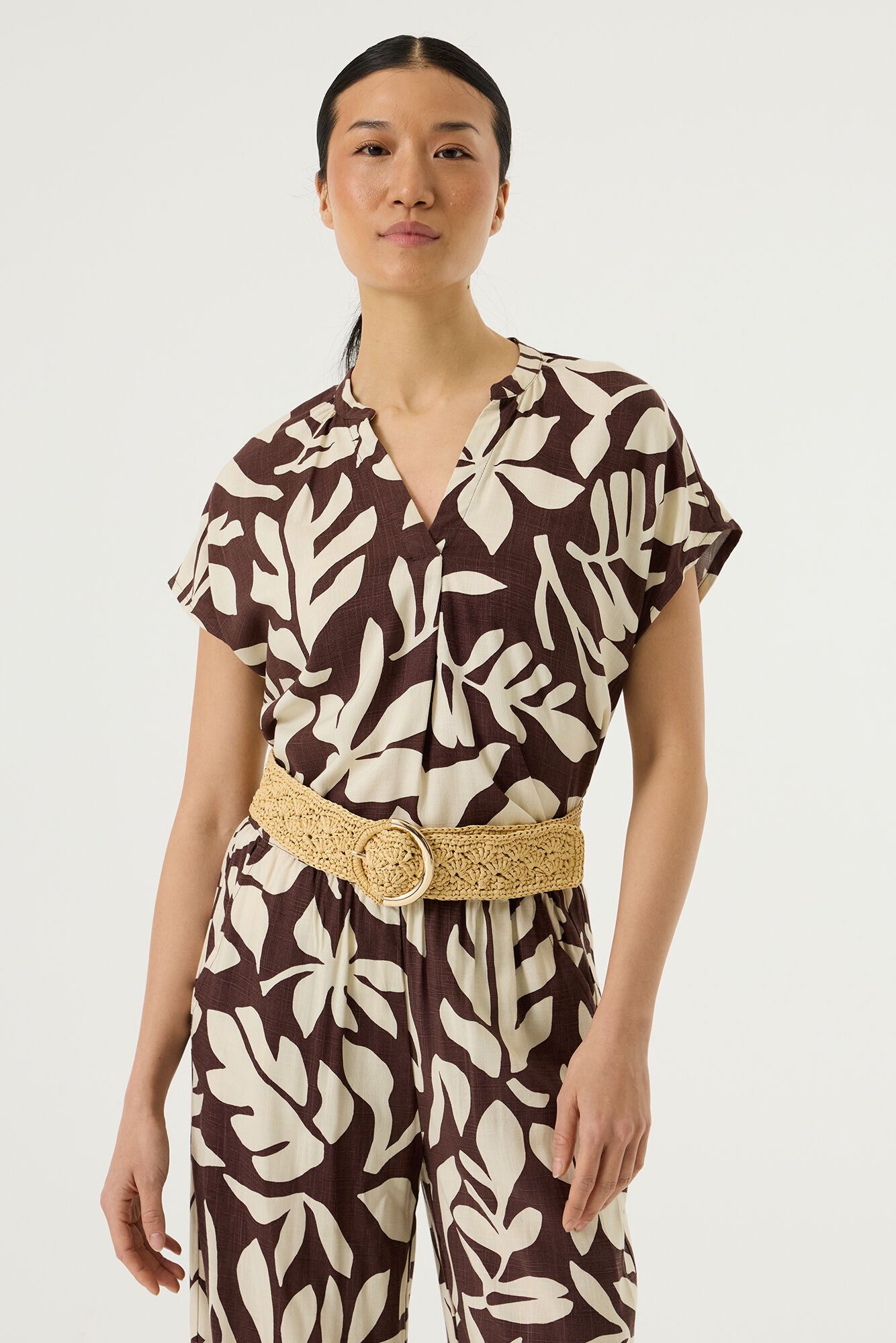 Garcia Gwen Brown Printed Top
