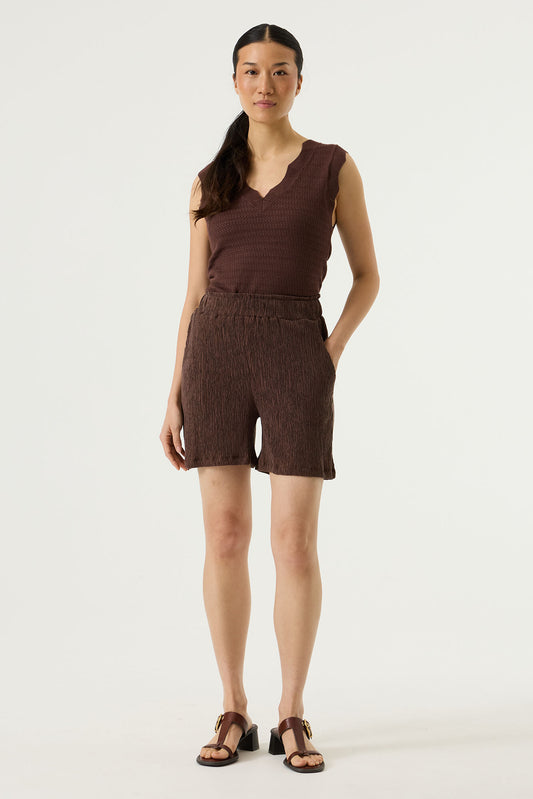Garcia Brown Crinkle Shorts