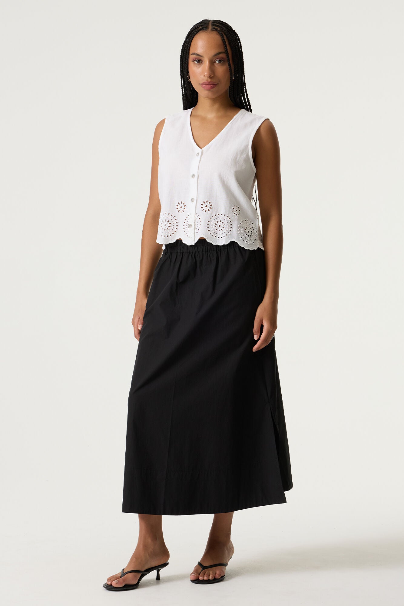 Garcia Charlie Black Cotton Skirt