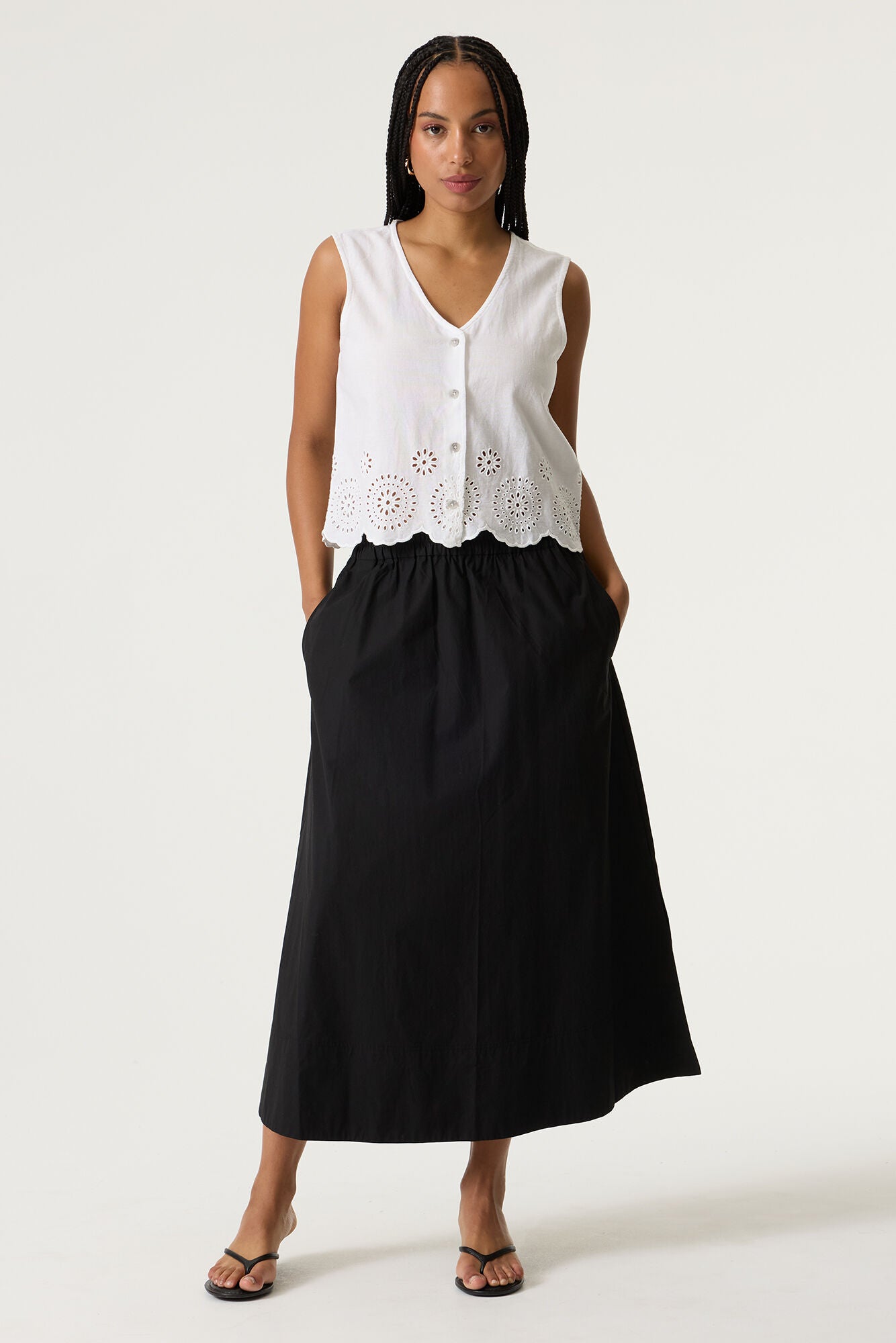 Garcia Charlie Black Cotton Skirt