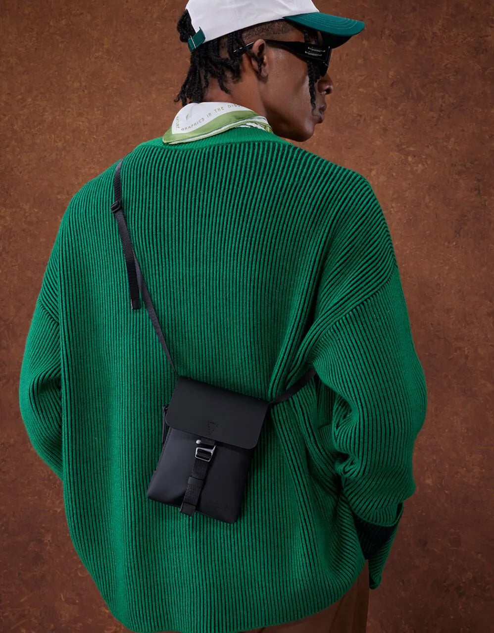 Gaston Luga Black Spläsh Mini Crossbody Bag