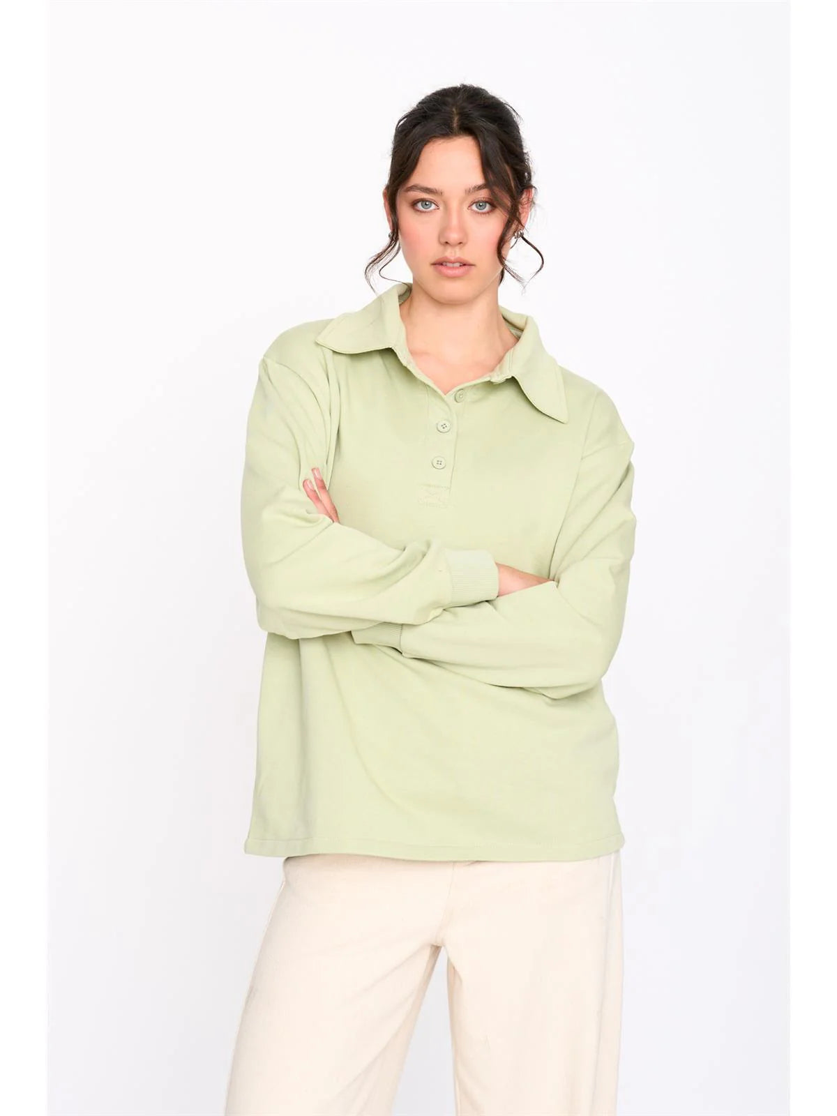 24COLOURS Green Sweatshirt
