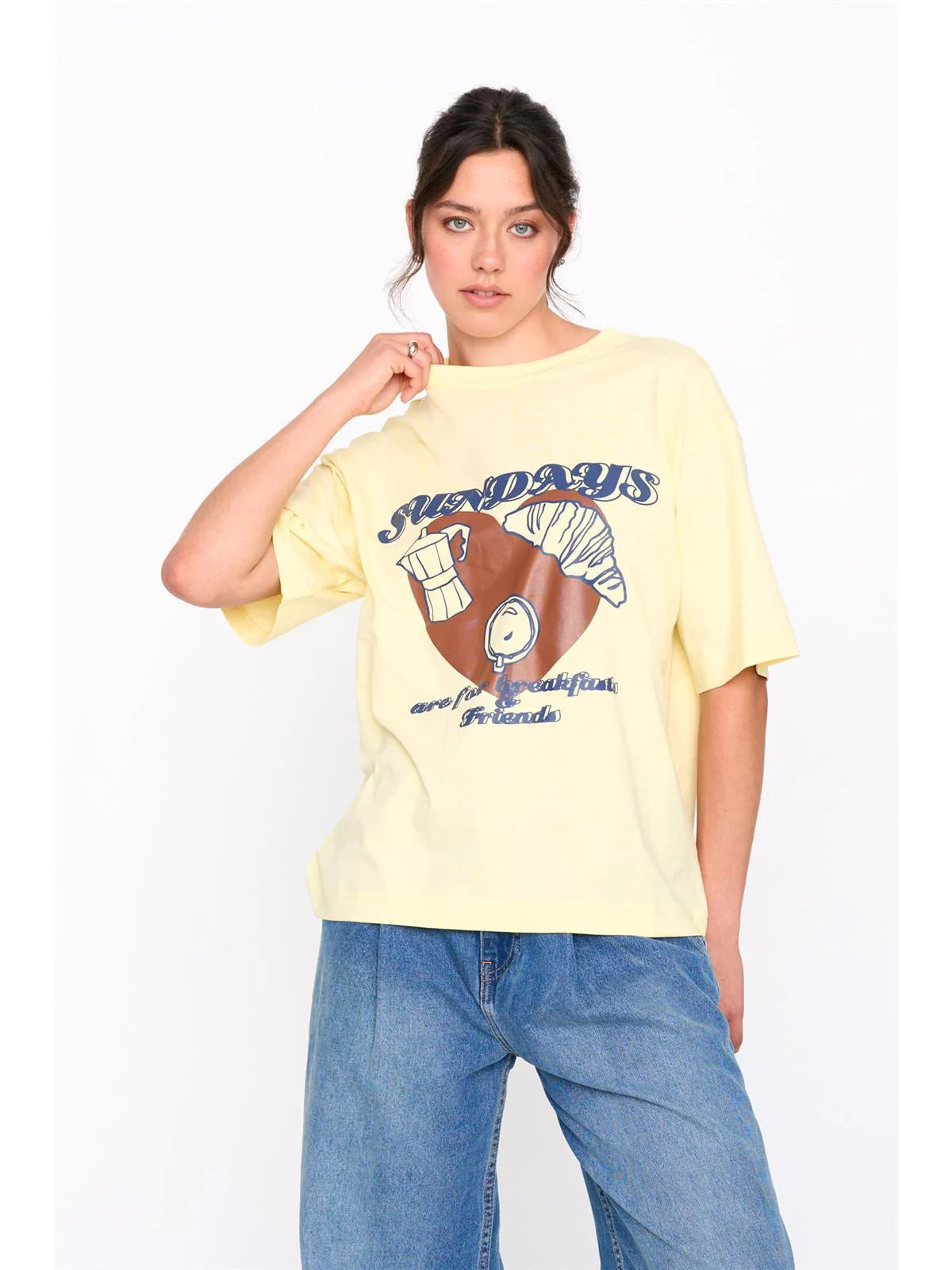 24COLOURS Yellow Cotton Tee