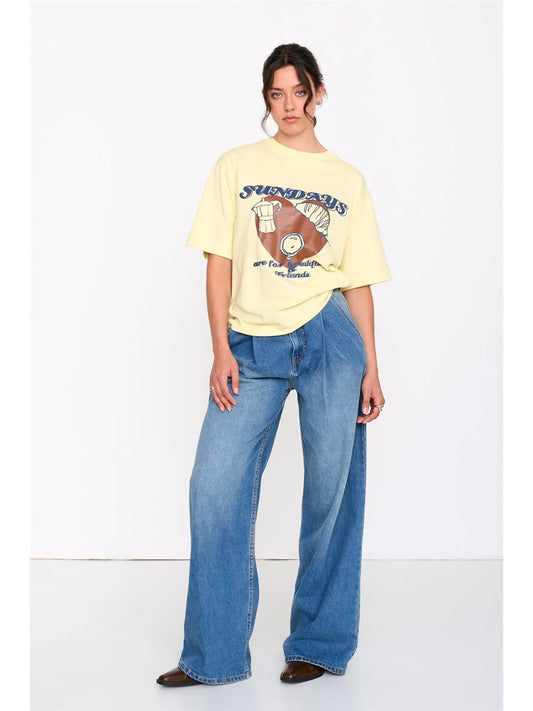 24COLOURS Yellow Cotton Tee