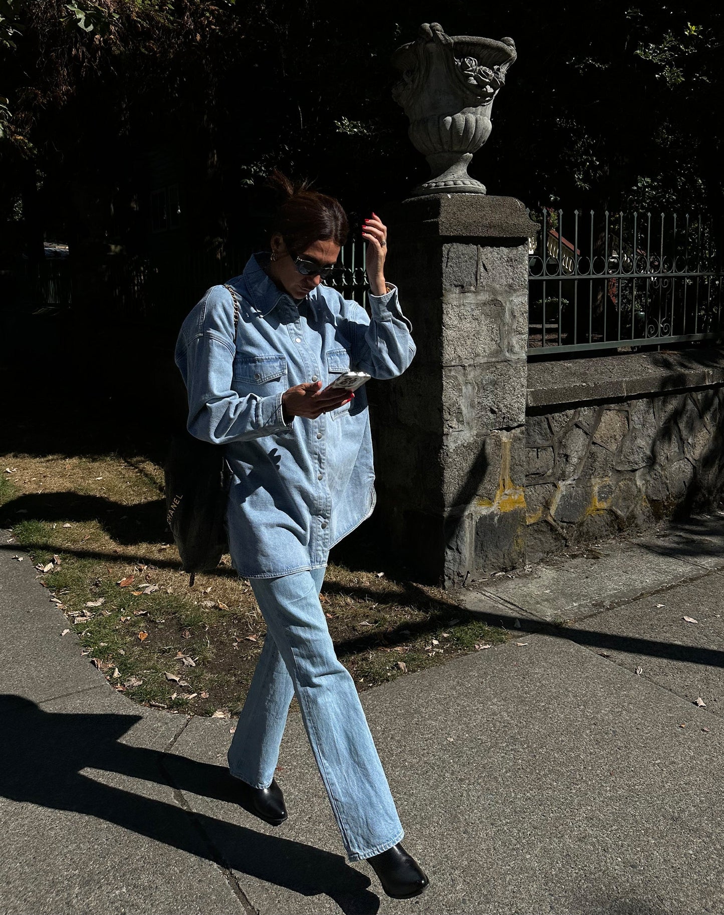 Brunette the Label 'Shania' Denim Jacket | Light Blue Denim