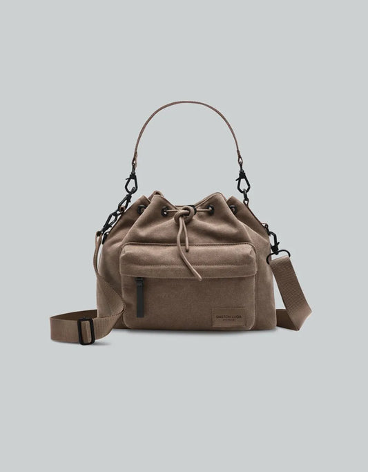 Gaston Luga Spläsh Bucket Crossbody- Weave Dusty Brown