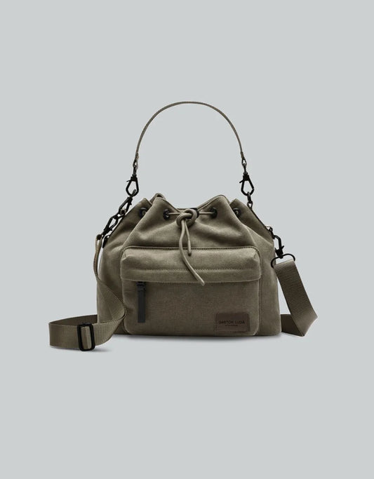 Gaston Luga Spläsh Bucket Crossbody- Weave Fern Green