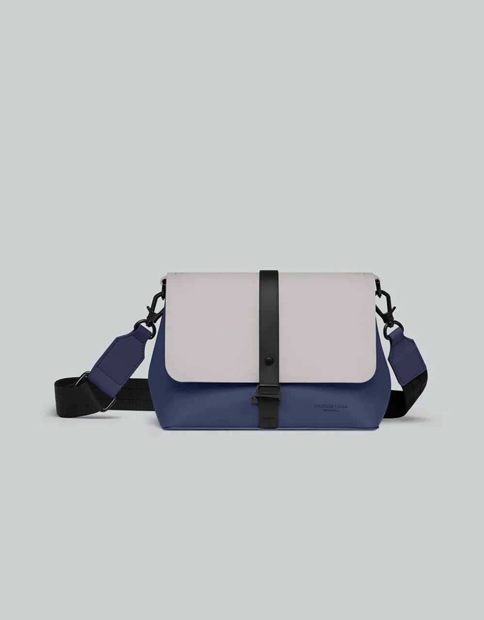 Gaston Luga Dark Blue/ Taupe Spläsh Crossbody Bag