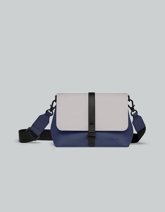 Gaston Luga Dark Blue/ Taupe Spläsh Crossbody Bag