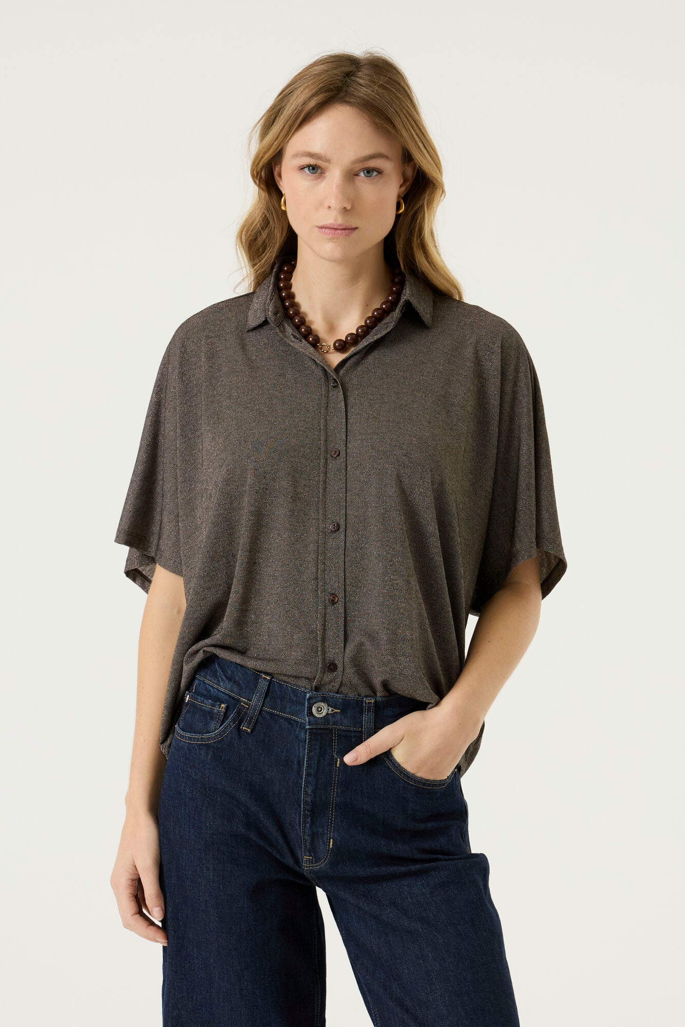 Garcia Amber Brown Blouse