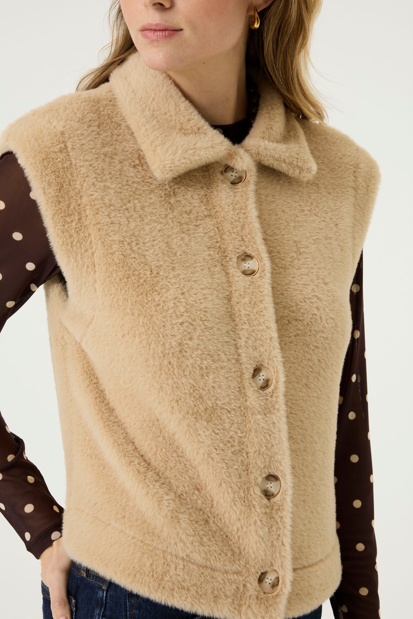 Garcia Faye Beige Vest