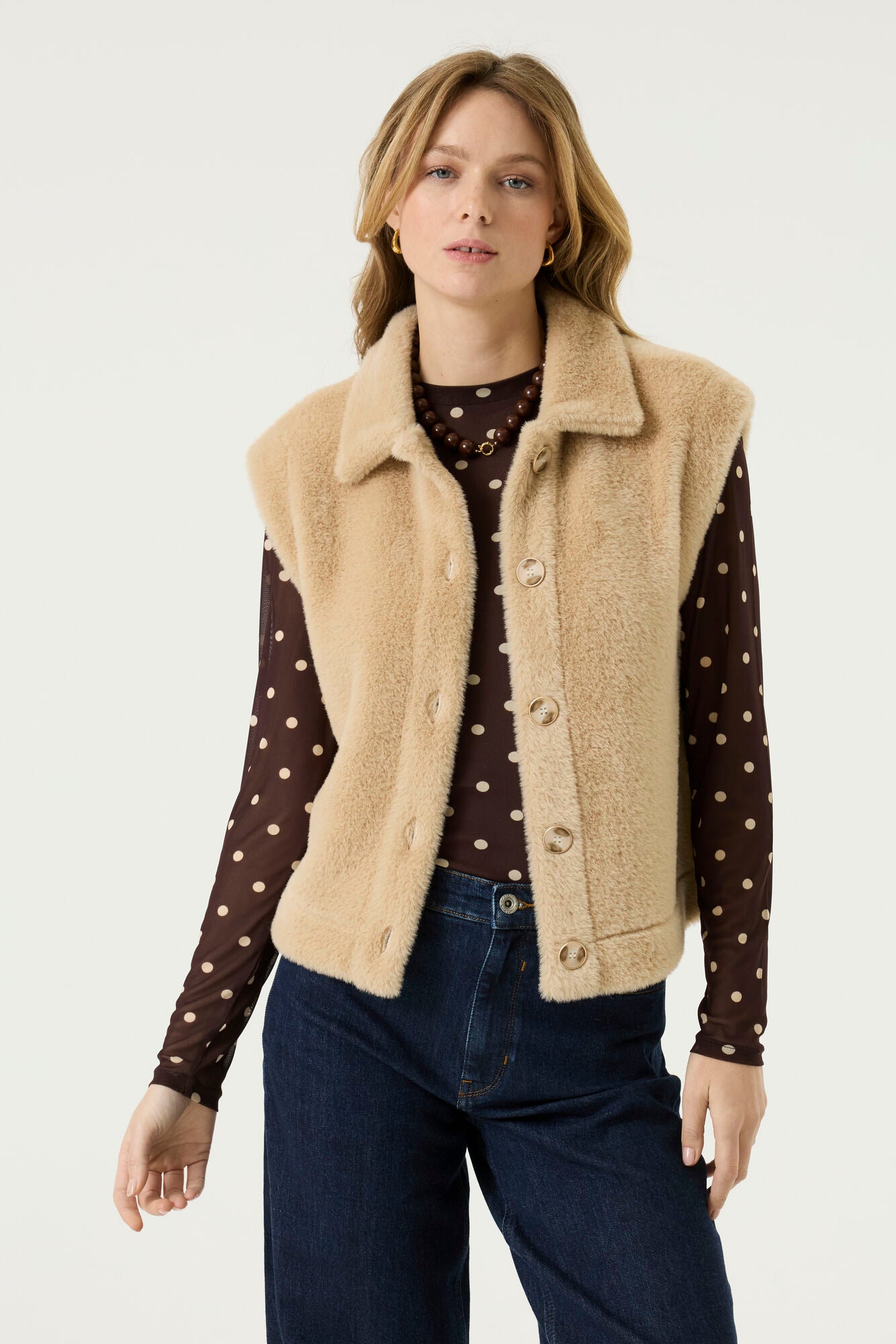 Garcia Faye Beige Vest