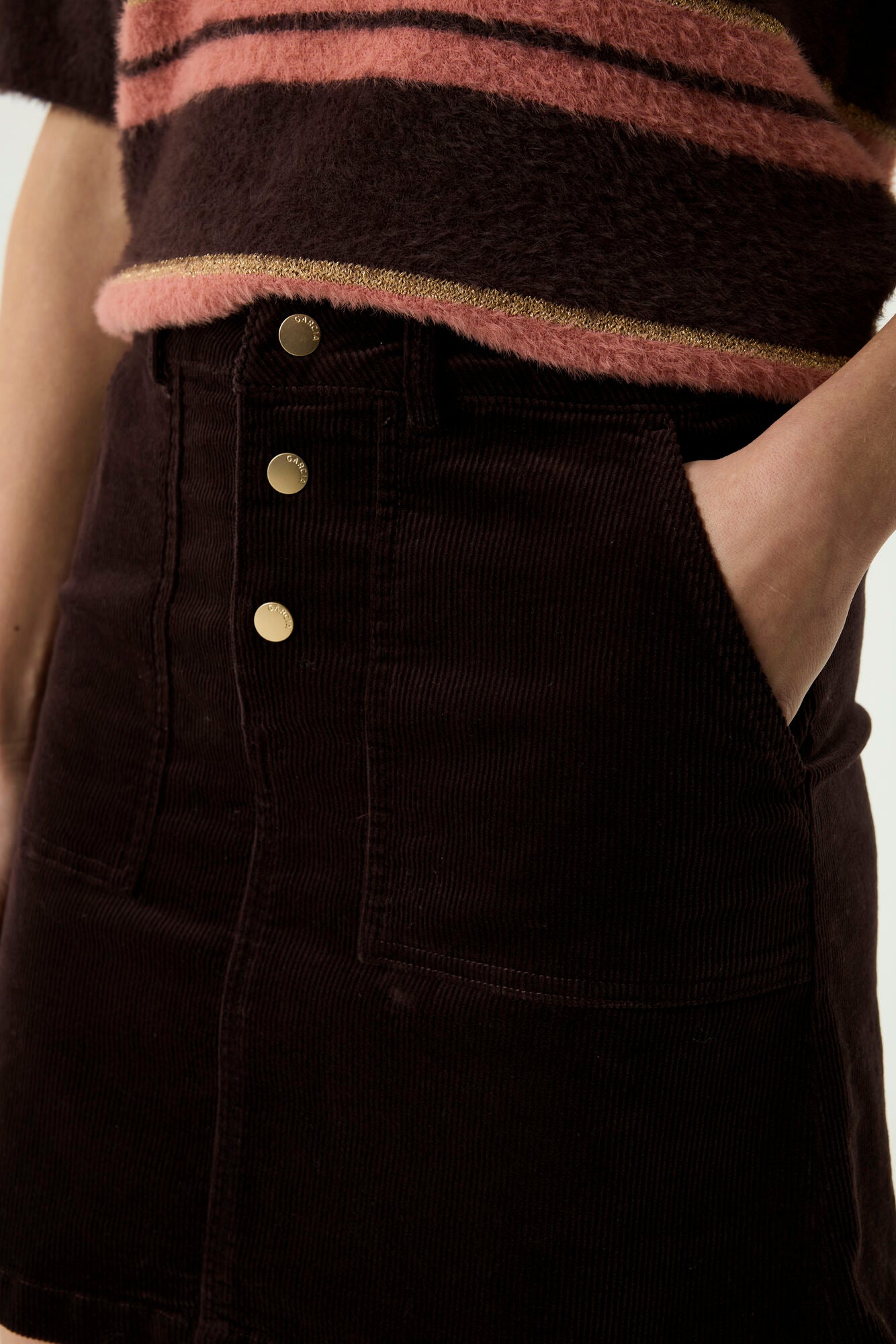 Garcia Sadie Brown Corduroy Skirt