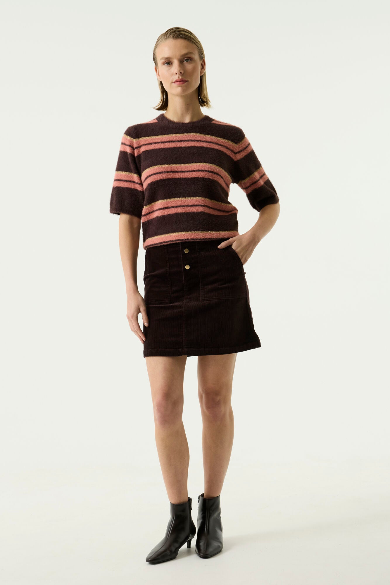 Garcia Sadie Brown Corduroy Skirt