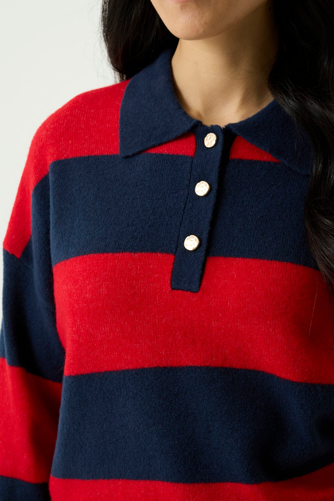 Garcia Striped Polo Sweater