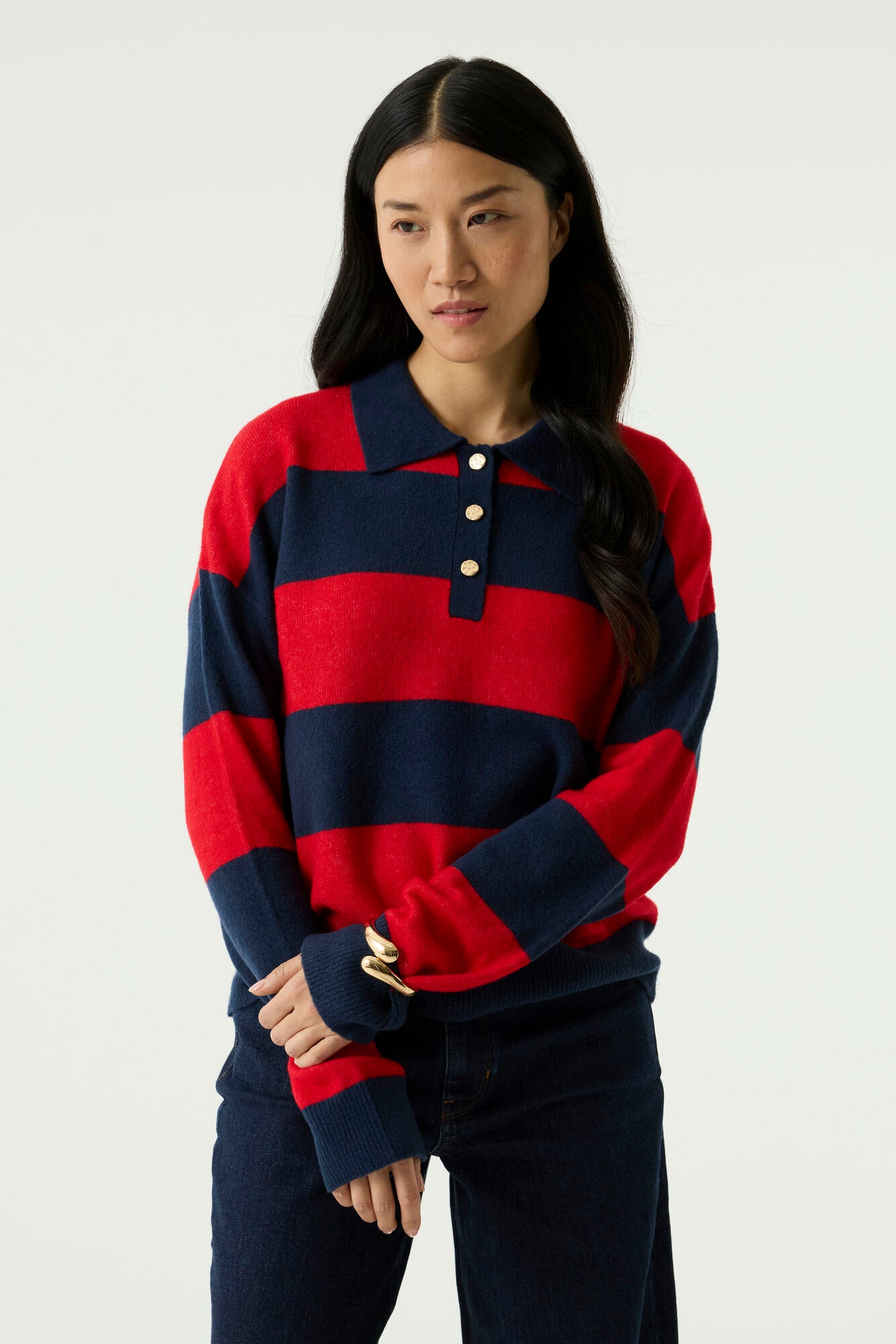 Garcia Striped Polo Sweater