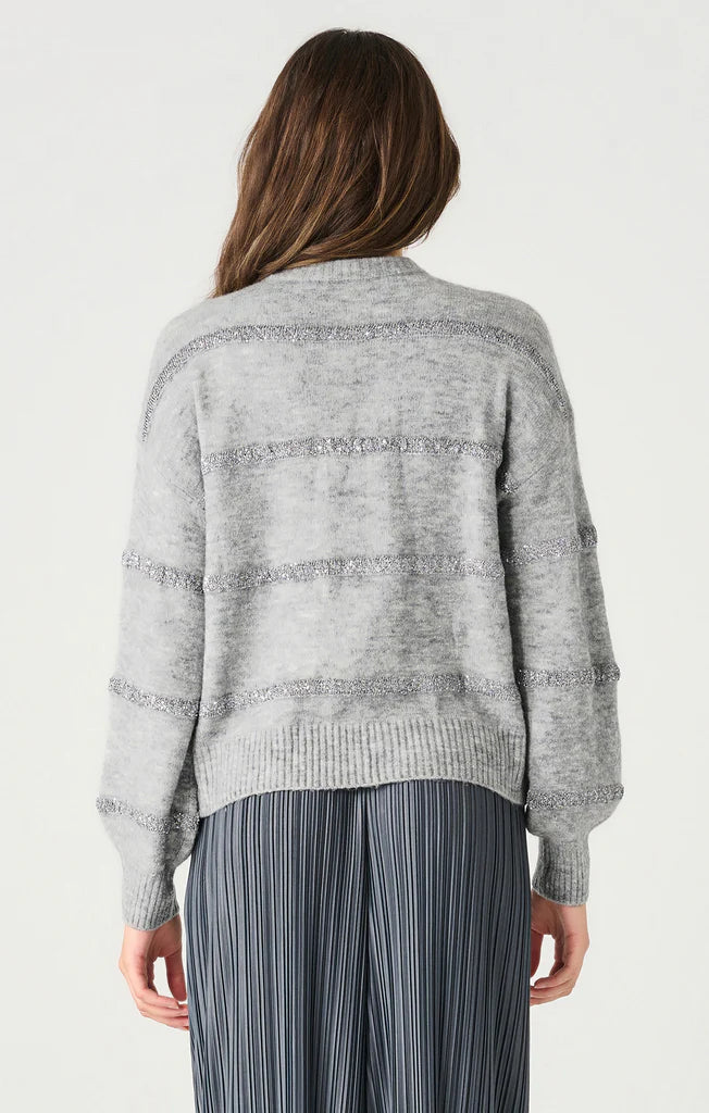 Dex Long Sleeve Sequin Stripe Sweater