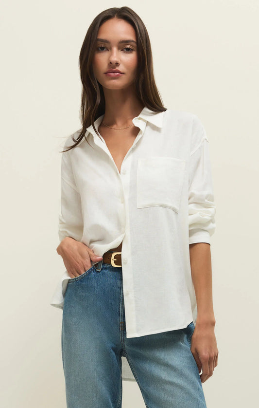 Z Supply Alfie Linen Button Up