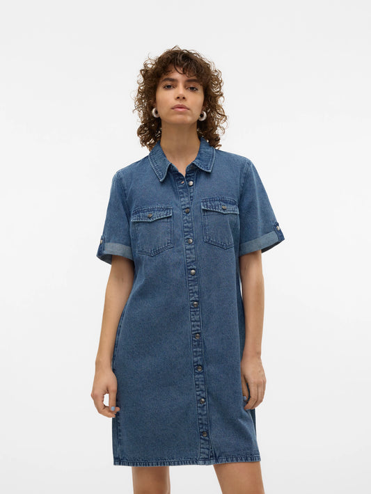 Vero Moda Medium Blue Jennie Denim Dress