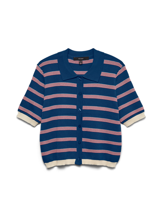 Vero Moda Navy Peony Music Knit Cardigan